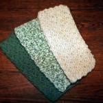 Green and Ecru dishcloth se..