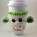 Coffee cozy - sock monkey -..