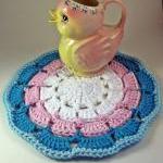 Crochet Doily, in pinks and..