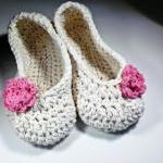 Antique Ivory Adult Slipper..